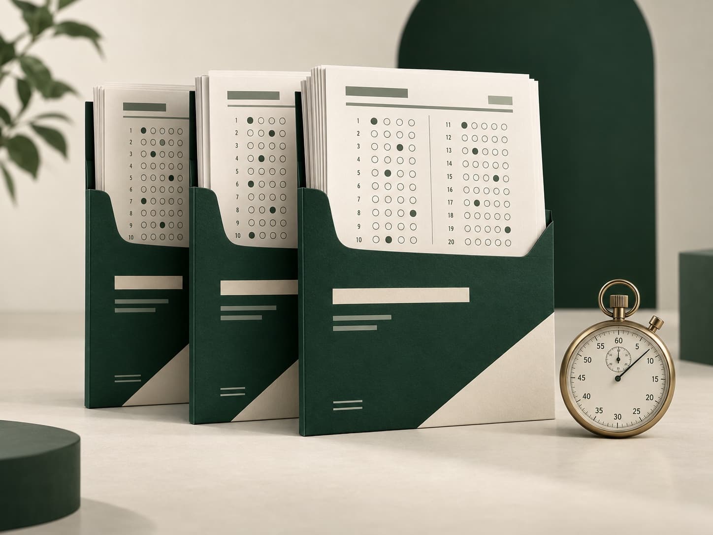 Pack ProLince de simulacros impresos con hojas de respuesta y cronómetro